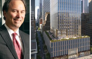 Extell founder and Chairman Gary Barnett and 570 Fifth Avenue.