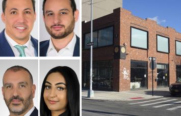 KSR's George Lisa (clockwise from top left), Nathan Aballi, Divyaa Sarin, and Ohad Babo, and 94 Bogart Street, Brooklyn.
