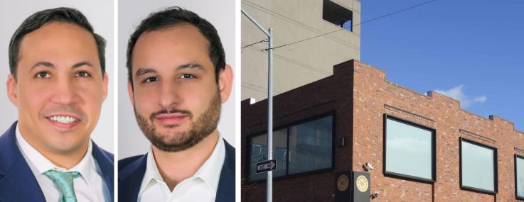 KSR's George Lisa (clockwise from top left), Nathan Aballi, Divyaa Sarin, and Ohad Babo, and 94 Bogart Street, Brooklyn.