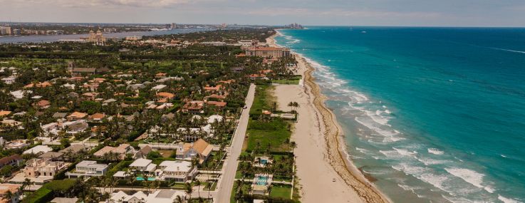 Aerial overview of Palm Beach.