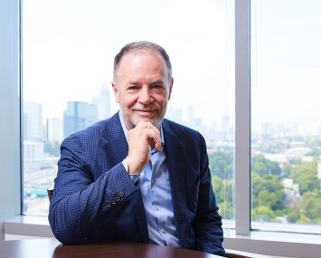 Greg Newman in the Bank OZK office at 171 17th St. NW in Atlanta.