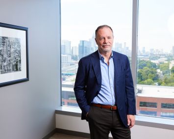 Greg Newman in the Bank OZK office at 171 17th St. NW in Atlanta.
