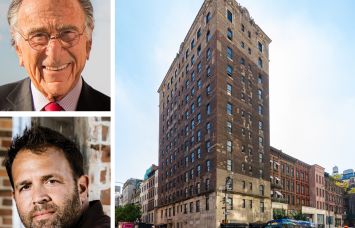 Harry Macklowe (top), Scott Shnay of SK Development, and 809-811 Madison Avenue.
