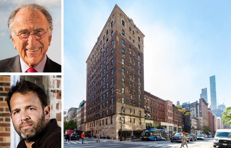 Harry Macklowe (top), Scott Shnay of SK Development, and 809-811 Madison Avenue.