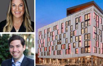 Brittney Rowe of BWE, Jared Schossler of Peachtree, Hyatt Centric in Memphis.
