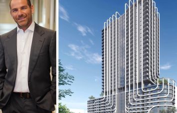 Calta Group's CEO Ignacio Caltagirone and a rendering of Calta Group's planned development at 1415 Northwest 13th Terrace, Miami.
