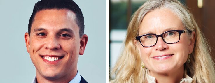 Justin Shanahan (left) and Kim Hourihan.