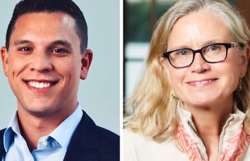 Justin Shanahan (left) and Kim Hourihan.