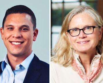 Justin Shanahan (left) and Kim Hourihan.