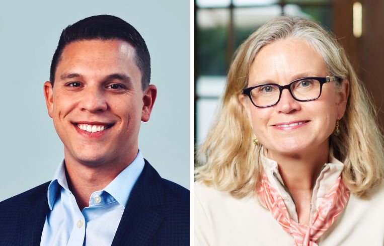 Justin Shanahan (left) and Kim Hourihan.