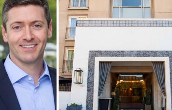 Peachtree Group's Keegan Bisch and the Hotel Amarano Burbank-Hollywood in Burbank, Calif.