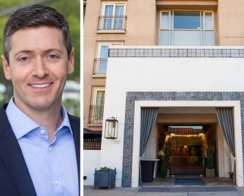 Peachtree Group's Keegan Bisch and the Hotel Amarano Burbank-Hollywood in Burbank, Calif.