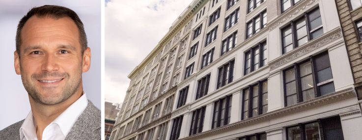 Savills's Kirill Azovtsev and 111 West 19th Street.