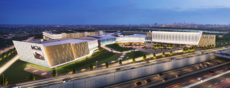A rendering of the proposed MGM Empire City Casino.