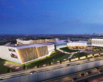 A rendering of the proposed MGM Empire City Casino.