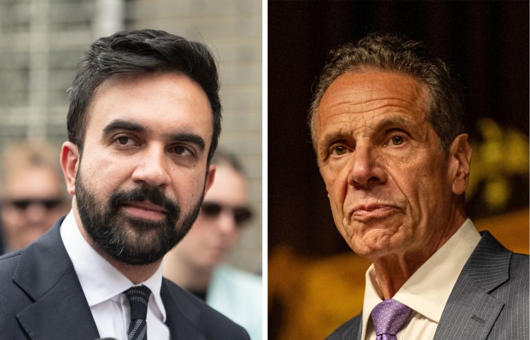 Mayoral candidates Zohran Mamdani (left) and Andrew Cuomo.