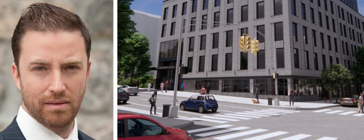 Slate Property Group's Martin Nussbaum (top), Evenhar Development's Oren Evenhar (bottom), and a rendering of 1578 Lexington Avenue.