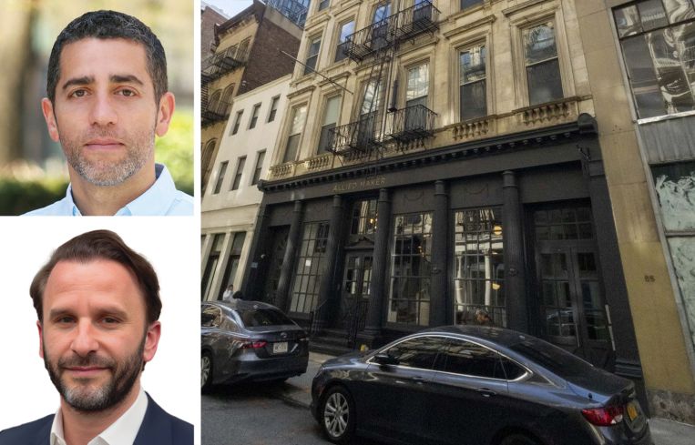 Slate Property Group's Martin Nussbaum (top), Avenue Realty Capital's Udi Kore (bottom), and 81 Franklin Street.