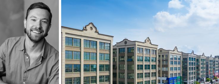 Matt Stewart, vice president of leasing at Industry City, and Industry City in Brooklyn.
