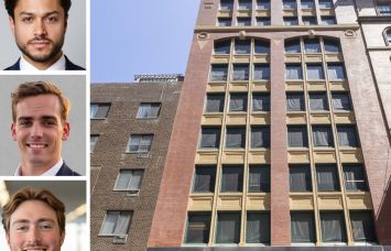 NoMad Group's Matthew DeRose (top), Nicholas Hein (center), and Calvin Bruwelheide (bottom), and 137 East 25th Street.