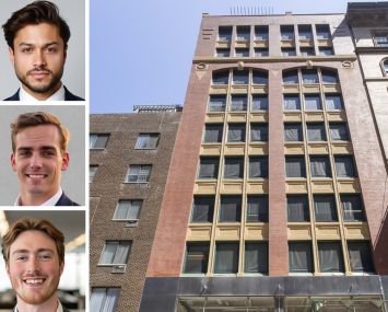 NoMad Group's Matthew DeRose (top), Nicholas Hein (center), and Calvin Bruwelheide (bottom), and 137 East 25th Street.