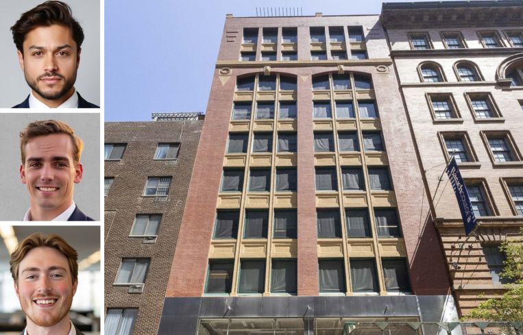 NoMad Group's Matthew DeRose (top), Nicholas Hein (center), and Calvin Bruwelheide (bottom), and 137 East 25th Street.