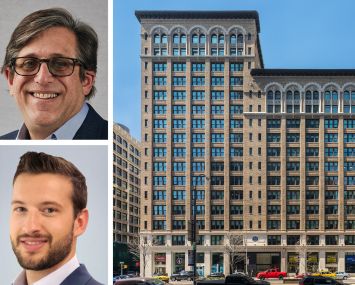 Williams Equities's Michael Cohen (top), Colliers's Mac Roos (bottom), and 470 Park Avenue South.