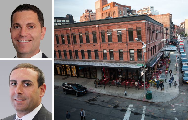 Cushman & Wakefield's Michael O'Neill (top), Colliers's Thomas Citron (bottom), and 73 Gansevoort Street.