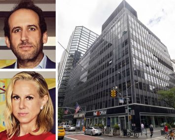 Rudin Management's Michael Rudin (top) and Samantha Rudin Earls, and 845 Third Avenue.