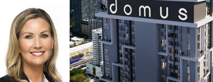 North Development founding Partner and Director Ricardo Dunin (top), Bayview PACE Head of C-PACE Anne Hill (bottom), and a rendering of Domus Brickell Center.