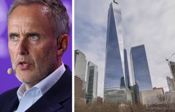 Bank of New York Mellon CEO Robin Vince and 1 World Trade Center.