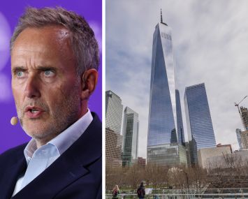 Bank of New York Mellon CEO Robin Vince and 1 World Trade Center.