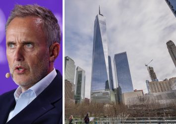 Bank of New York Mellon CEO Robin Vince and 1 World Trade Center.