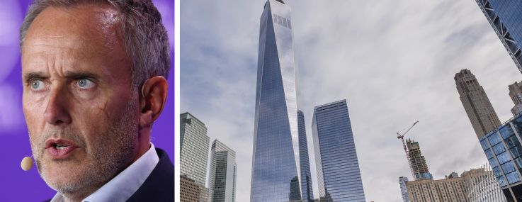 Bank of New York Mellon CEO Robin Vince and 1 World Trade Center.
