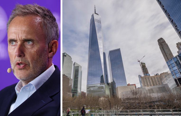 Bank of New York Mellon CEO Robin Vince and 1 World Trade Center.