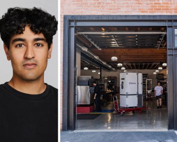 Shinkei Systems CEO and co-founder Saif Khawaja and Shinkei's new space in El Segundo, Calif.