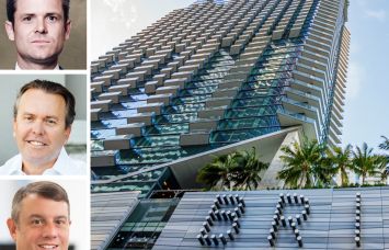 Blackstone Real Estate's Scott Treblico (top), Trinity Real Estate Investments's Sean Hehir (center), Certares Real Estate Management's Nolan Hecht (bottom), and East Miami Hotel in Miami.