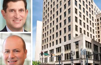 Pearlmark's Steven Gordon (top), Arrow Real Estate Advisors's Morris Betesh (bottom), and 1007 Orange Street, Wilmington, Del.