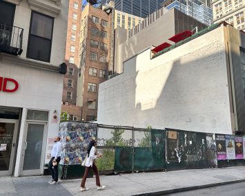 A development site at 140 Fulton Street.
