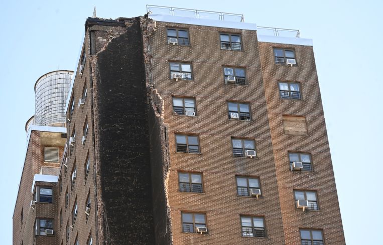 An apartment building at 207 Alexander Avenue in the Bronx, which partially collapsed on Oct. 1/