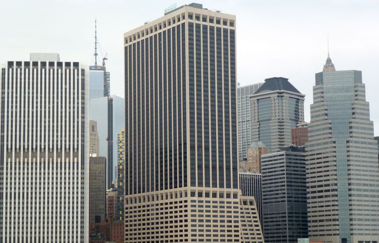 Office towers in lower Manhattan.