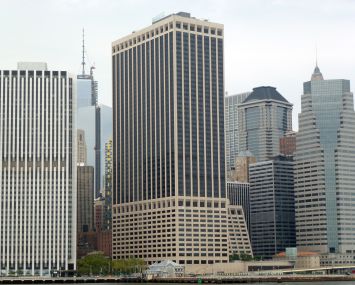 Office towers in lower Manhattan.