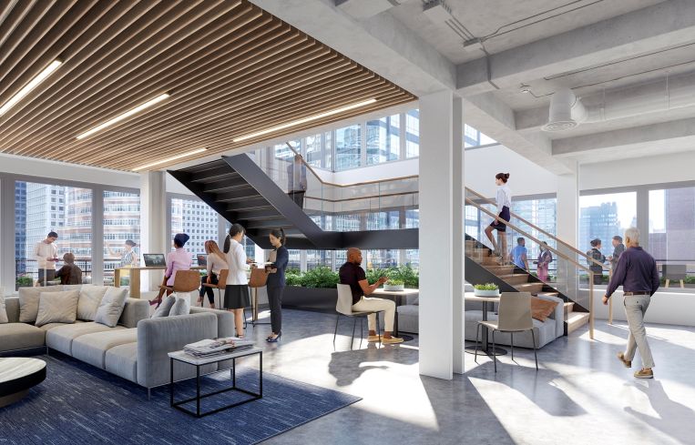 Tenants will have access to a 14,000-square-foot conference and social space with seating for 200.