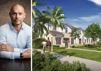 Alex Rosemurgy of Rosemurgy Properties and a rendering of Mainstreet at Coconut Creek.
