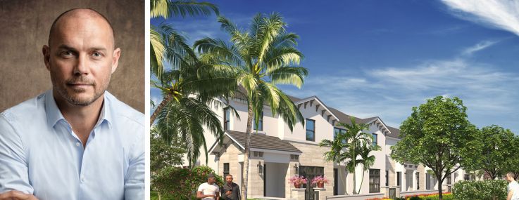 Alex Rosemurgy of Rosemurgy Properties and a rendering of Mainstreet at Coconut Creek.