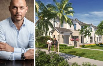 Alex Rosemurgy of Rosemurgy Properties and a rendering of Mainstreet at Coconut Creek.