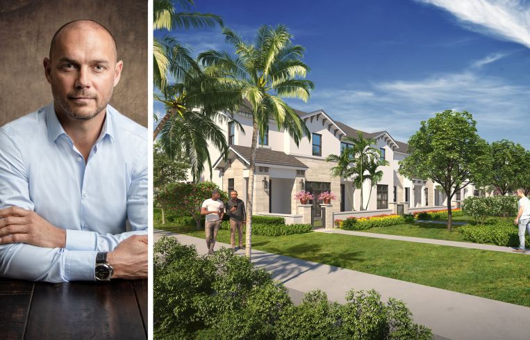 Alex Rosemurgy of Rosemurgy Properties and a rendering of Mainstreet at Coconut Creek.