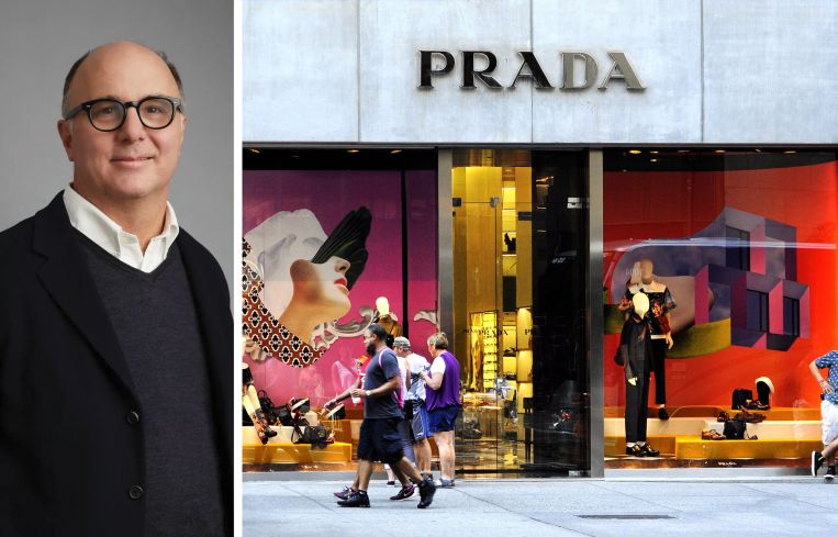 Prada Group CEO Andrea Guerra and the Prada store at 720 Fifth Avenue.
