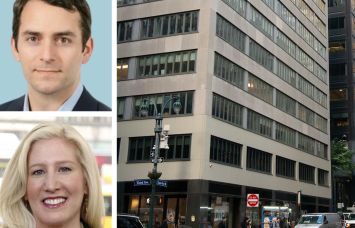 Davis Companies' Andrew Kurd (top), ATCO Properties' Kate Hemmerdinger Goodman (bottom), and 630 Third Avenue.
