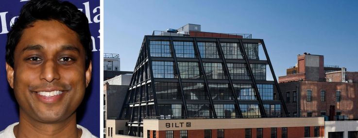 Bilt CEO Ankur Jain and a rendering of 837 Washington Street.